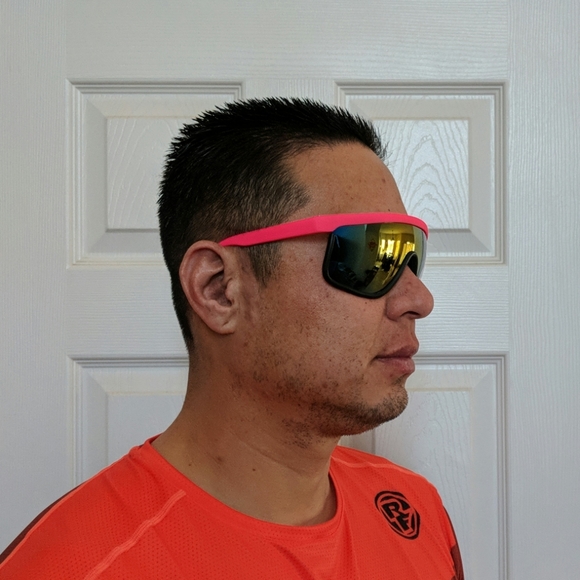 Vintage Ski/sports style 1 pc framed blade wrap around sunglasses - Picture 5 of 5